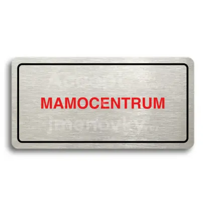 Piktogram "MAMOCENTRUM" - stbrn tabulka - barevn tisk