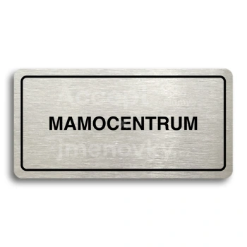 Piktogram "MAMOCENTRUM" - zlat tabulka - ern tisk