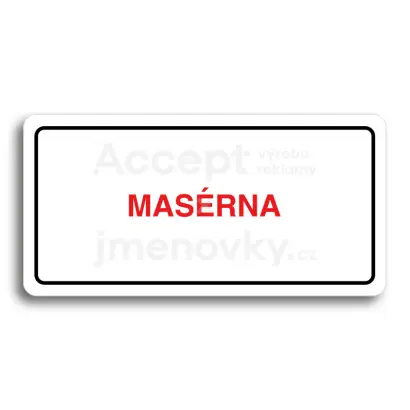 Piktogram "MASRNA" - bl tabulka - barevn tisk