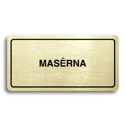 Piktogram "MASRNA" - zlat tabulka - ern tisk