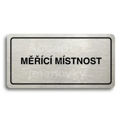 Piktogram "MC MSTNOST" - stbrn tabulka - ern tisk