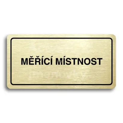 Piktogram "MC MSTNOST" - zlat tabulka - ern tisk