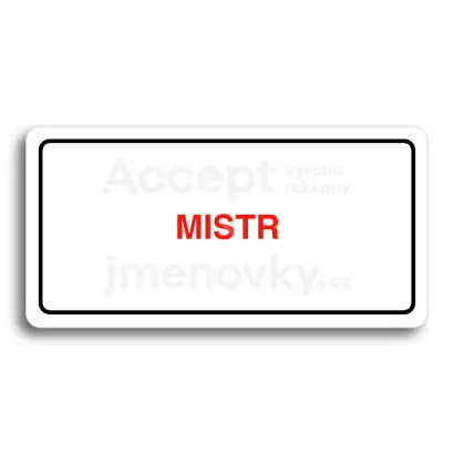 Piktogram "MISTR" - bl tabulka - barevn tisk