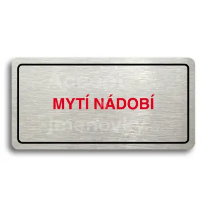 Piktogram "MYT NDOB" - stbrn tabulka - barevn tisk