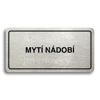 Piktogram "MYT NDOB" - stbrn tabulka - ern tisk