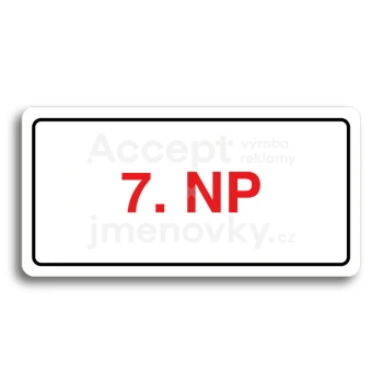 Piktogram "7. NADZEMN PODLA" - bl tabulka - barevn tisk