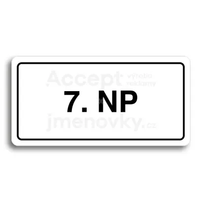 Piktogram "7. NADZEMN PODLA" - bl tabulka - ern tisk