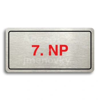 Piktogram "7. NADZEMN PODLA" - stbrn tabulka - barevn tisk