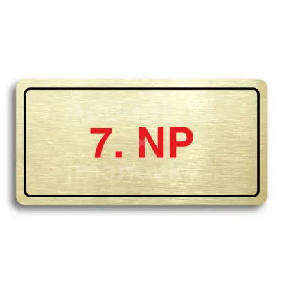 Piktogram "7. NADZEMN PODLA" - zlat tabulka - barevn tisk