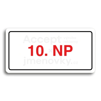 Piktogram "10. NADZEMN PODLA" - bl tabulka - barevn tisk