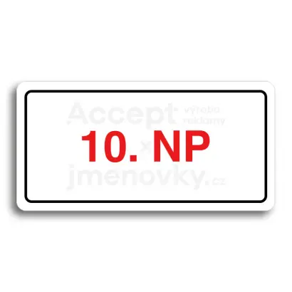 Piktogram "10. NADZEMN PODLA" - bl tabulka - barevn tisk