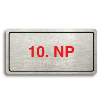 Piktogram "10. NADZEMN PODLA" - stbrn tabulka - barevn tisk