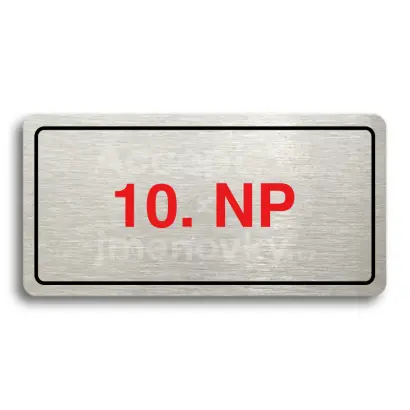 Piktogram "10. NADZEMN PODLA" - stbrn tabulka - barevn tisk