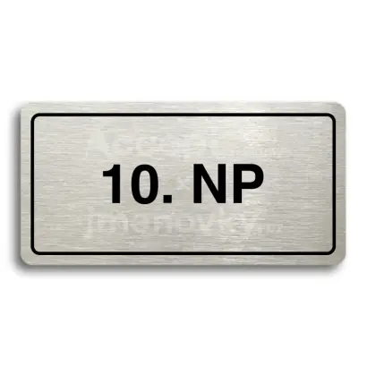 Piktogram "10. NADZEMN PODLA" - stbrn tabulka - ern tisk