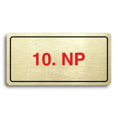 Piktogram "10. NADZEMN PODLA" - zlat tabulka - barevn tisk