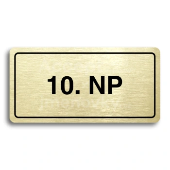 Piktogram "10. NADZEMN PODLA" - zlat tabulka - ern tisk