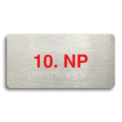 Piktogram "10. NADZEMN PODLA" - stbrn tabulka - barevn tisk bez rmeku