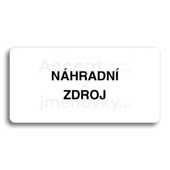 Piktogram "NHRADN ZDROJ" - bl tabulka - ern tisk bez rmeku