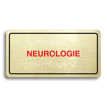 Piktogram "NEUROLOGIE" - zlat tabulka - barevn tisk