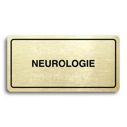 Piktogram "NEUROLOGIE" - zlat tabulka - ern tisk