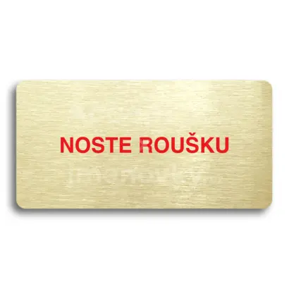 Piktogram "NOSTE ROUKU" - zlat tabulka - barevn tisk bez rmeku