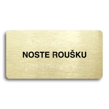 Piktogram "NOSTE ROUKU" - zlat tabulka - ern tisk bez rmeku