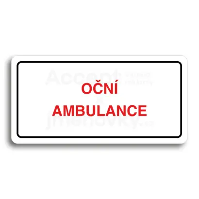 Piktogram "ON AMBULANCE" - bl tabulka - barevn tisk