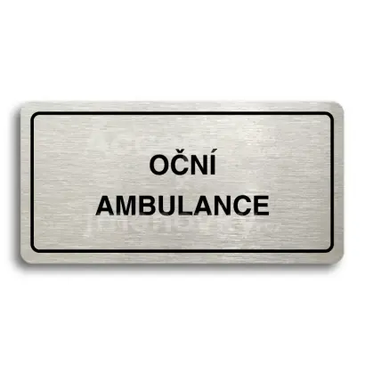 Piktogram "ON AMBULANCE" - stbrn tabulka - ern tisk