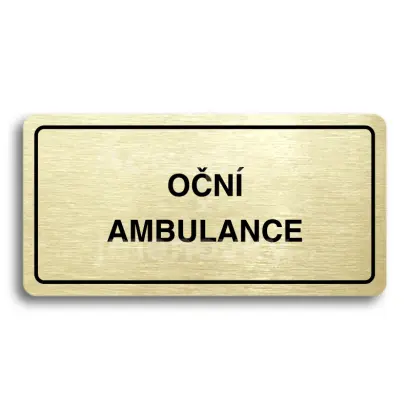 Piktogram "ON AMBULANCE" - zlat tabulka - ern tisk