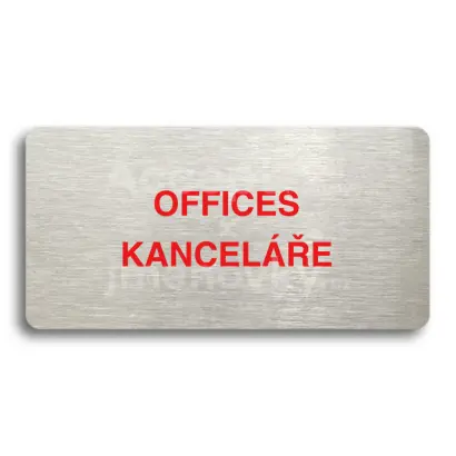 Piktogram "OFFICES - KANCELE" - stbrn tabulka - barevn tisk bez rmeku