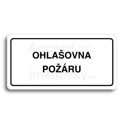 Piktogram "OHLAOVNA PORU" - bl tabulka - ern tisk