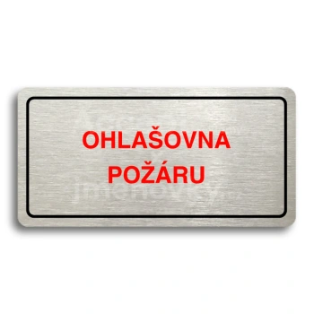 Piktogram "OHLAOVNA PORU" - stbrn tabulka - barevn tisk