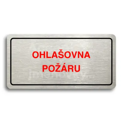 Piktogram "OHLAOVNA PORU" - stbrn tabulka - barevn tisk