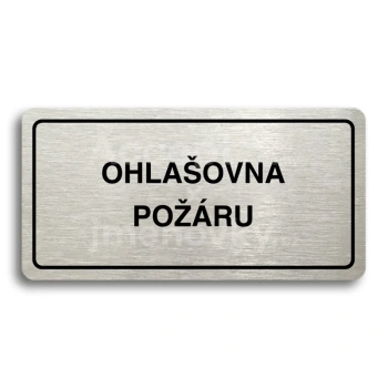 Piktogram "OHLAOVNA PORU" - stbrn tabulka - ern tisk