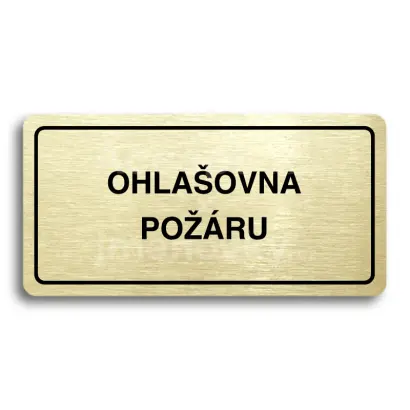 Piktogram "OHLAOVNA PORU" - zlat tabulka - ern tisk