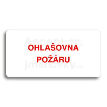 Piktogram "OHLAOVNA PORU" - bl tabulka - barevn tisk bez rmeku