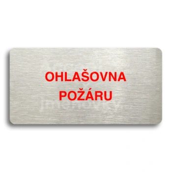 Piktogram "OHLAOVNA PORU" - stbrn tabulka - barevn tisk bez rmeku