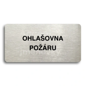 Piktogram "OHLAOVNA PORU" - stbrn tabulka - ern tisk bez rmeku