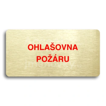 Piktogram "OHLAOVNA PORU" - zlat tabulka - barevn tisk bez rmeku