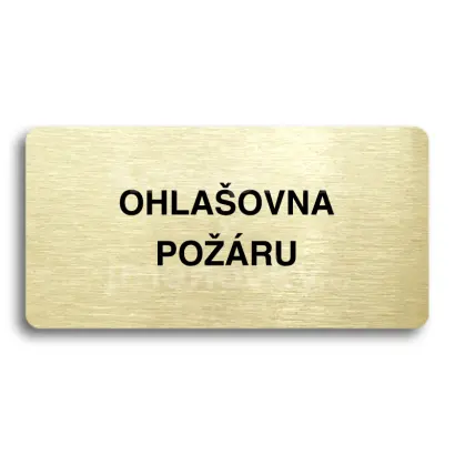 Piktogram "OHLAOVNA PORU" - zlat tabulka - ern tisk bez rmeku