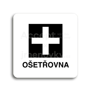 Piktogram "oetovna" - bl tabulka - ern tisk bez rmeku