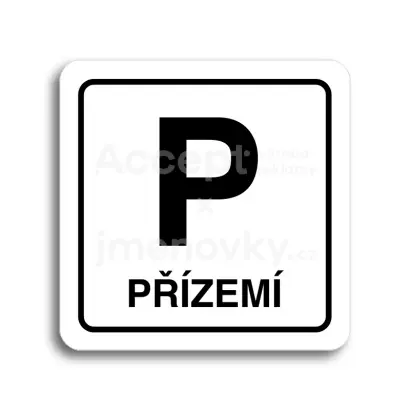 Piktogram "P pzem" - bl tabulka - ern tisk