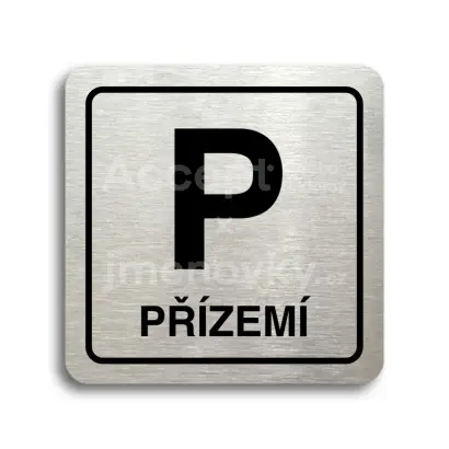 Piktogram "P pzem - stbrn tabulka - ern tisk