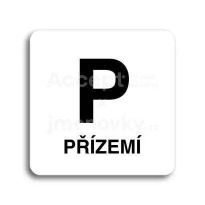 Piktogram "P pzem" - bl tabulka - ern tisk bez rmeku