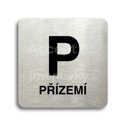 Piktogram "P pzem" - stbrn tabulka - ern tisk bez rmeku