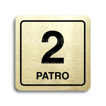 Piktogram "patro II" - zlat tabulka - ern tisk