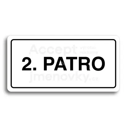 Piktogram "2. PATRO" - bl tabulka - ern tisk