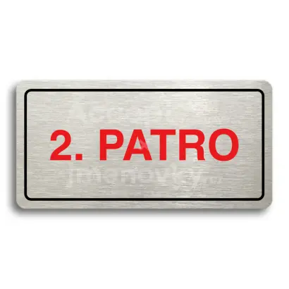 Piktogram "2. PATRO" - stbrn tabulka - barevn tisk