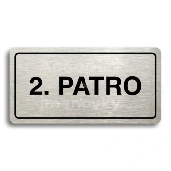 Piktogram "2. PATRO" - stbrn tabulka - ern tisk