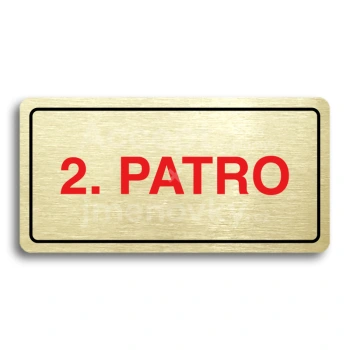 Piktogram "2. PATRO" - zlat tabulka - barevn tisk